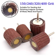 6mm Shank Abrasive Sanding Flap Wheel Disc Mop for Drill Grinder 150-400 Grit
