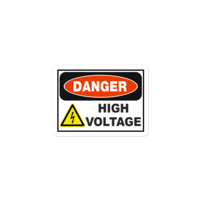 Danger High Voltage Sticker Hazard Stickers, OSHA, NFPA 70E, Electrical ...