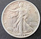 1943 Walking Liberty Half Dollar Philadelphia. Nice Coin, Very Good Condition