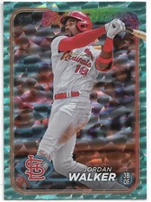 JORDAN WALKER 2024 TOPPS FUTURE STAR AQUA FOIL PARALLEL /399 - CARDINALS
