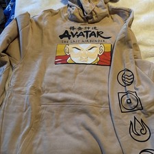 Avatar The Last Airbender Men  s Tan Hoodie Size Medium BNWT