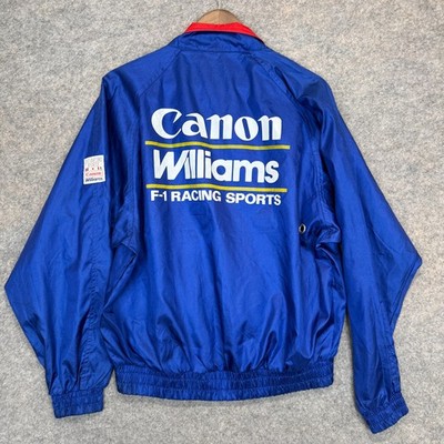 Vintage Canon Williams Formula 1 F1 Racing Team Nylon Jacket One Size Blue 90s