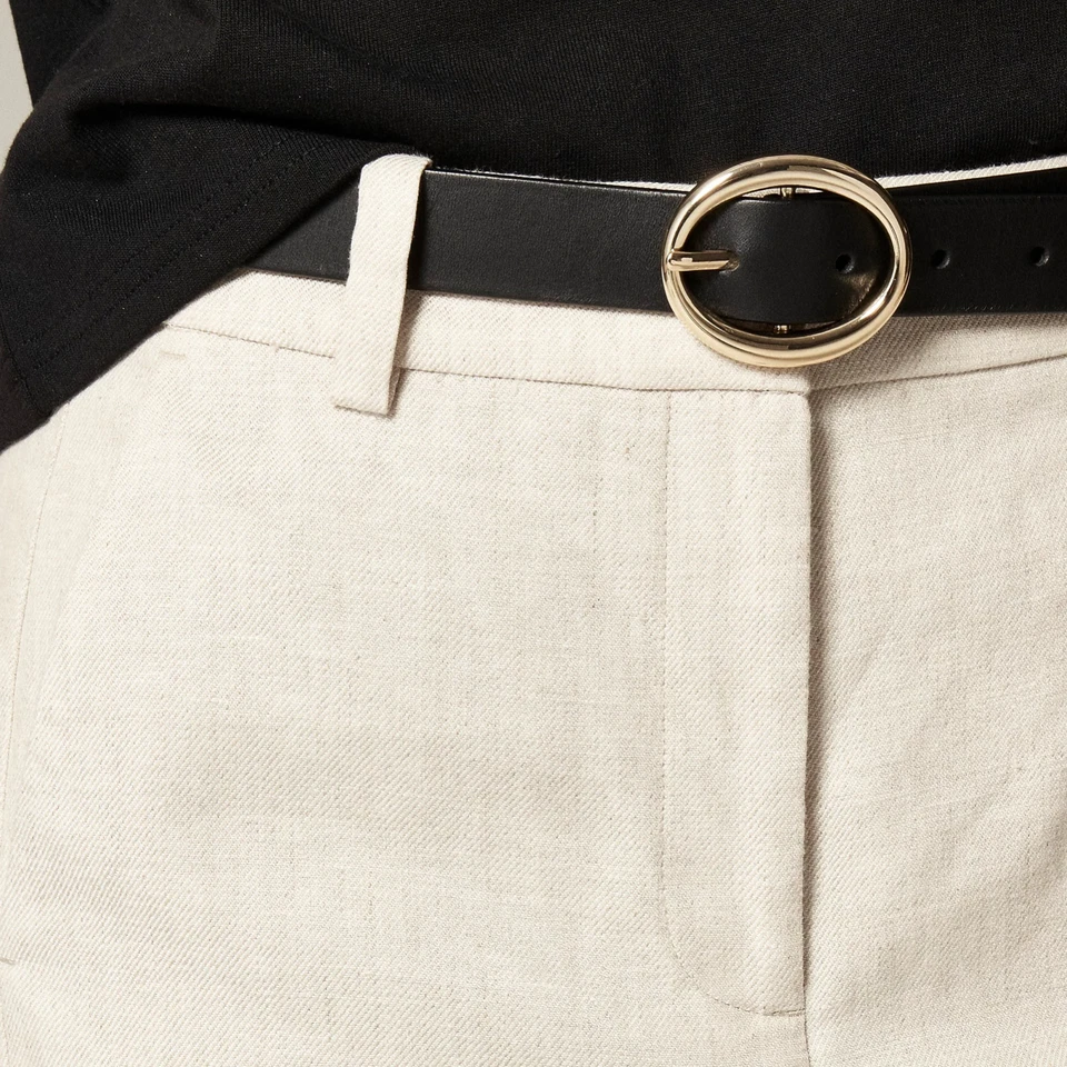 Nuevos pantalones acampanados JCREW talla 2 Carolina en mezcla de lino elástico lino $168 BZ404 Foto 3 de 4