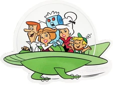 Stickers - C&D Visionary - Hanna Barbera Jetson Family Ship 5"x3.75" NEW Decal