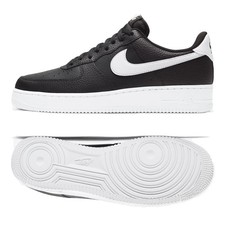 Nike Air Force 1 '07 AF1 Black/White CT2302-002 Men's Stitched Leather Shoes