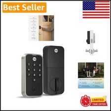 Weather Resistant Satin Nickel Deadbolt with Back-Lit Keypad for Convenience