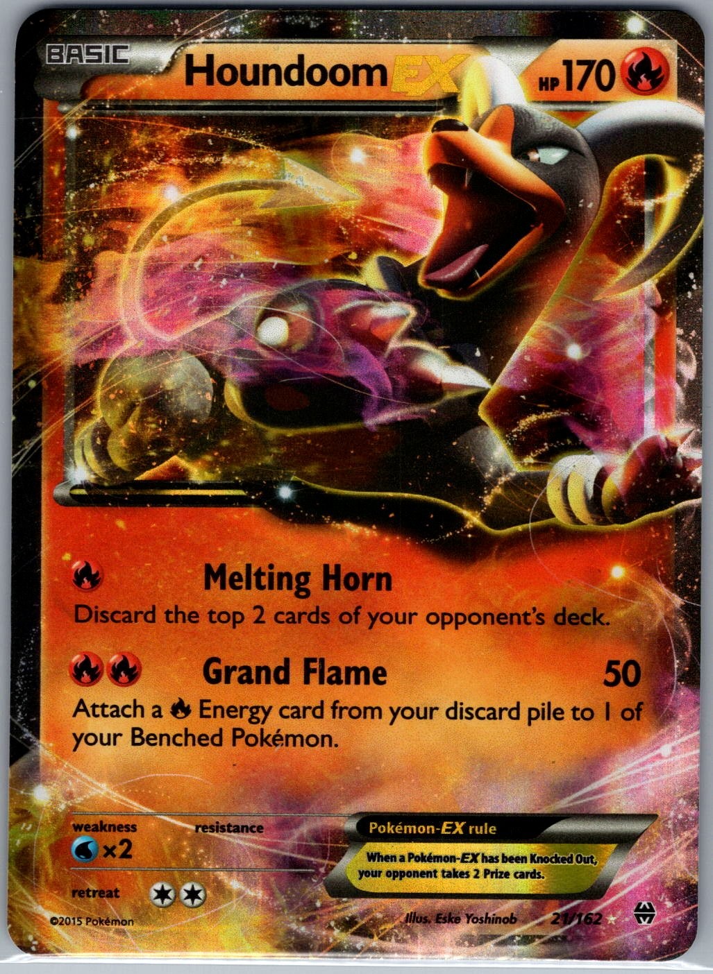 Houndoom EX 21/162 XY - BREAKthrough - Pokemon Card - NM