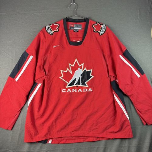 Nike Men's Team Canada Hockey Jersey Red Vintage 00s Olympic Logo Sz 2XL