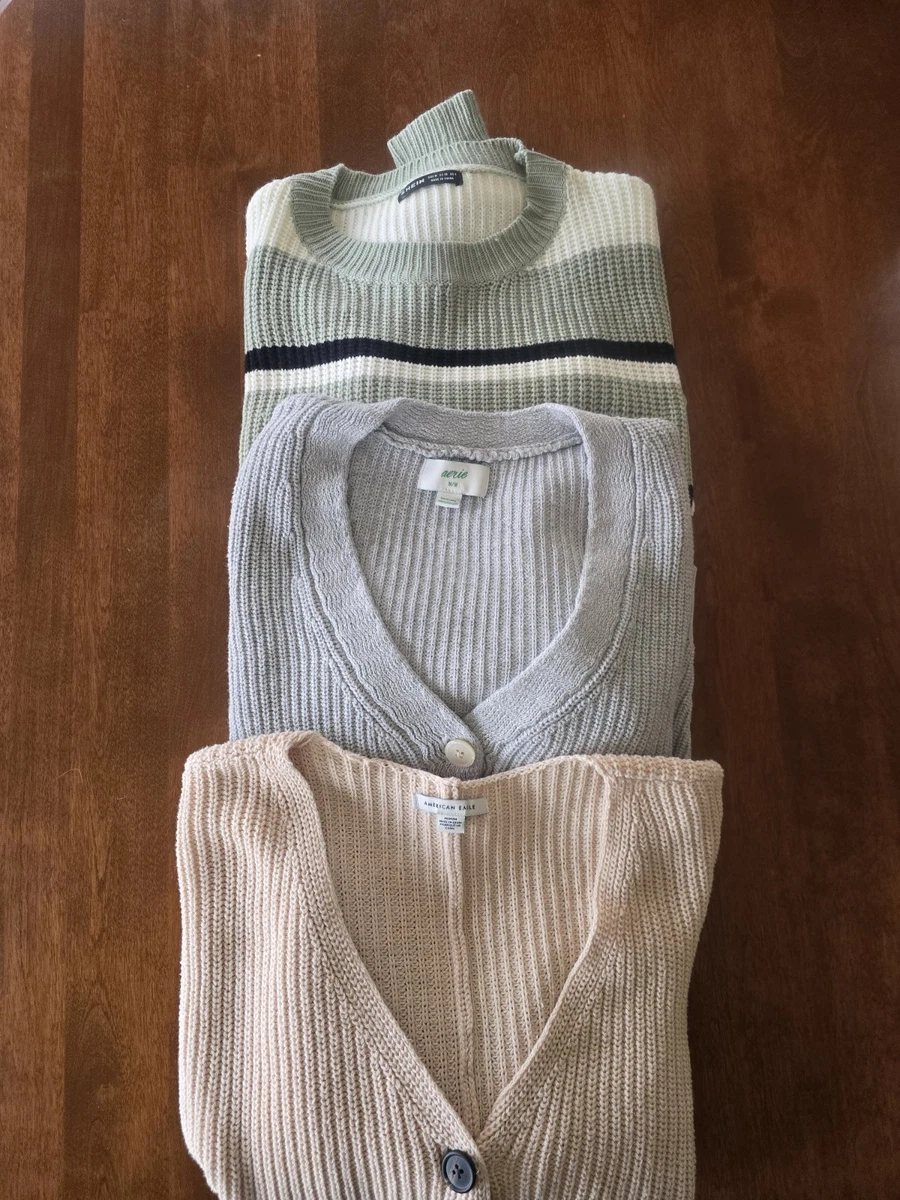 Cardigan American Eagle Femme Taille M Beige - Coton Manches Longues Occasion