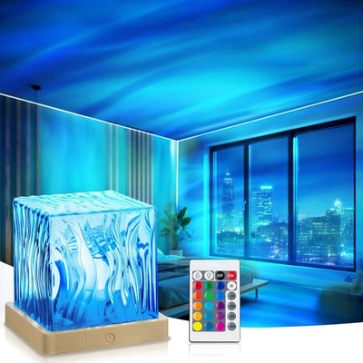 VoMii Northern Lights Projector,16 Colors Luminorthe Cube Lamp with aurora 
