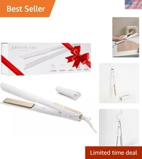 3-in-One Professional Titanium Hair Straightener Curler 2 in 1 + Beach Waver ...