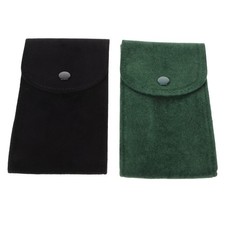 2 Pcs Velvet Watch Bag Pouch for Jewelry Men Organizer Compact Travel
