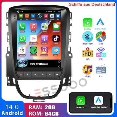Android 14 2+64G Carplay Autoradio Für Opel Astra J P10 Buick EXCELLE GPS NAV FM