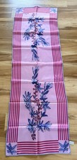 Vintage Vera Lady Bug Scarf Acetate Japan NWOT Pink blue Rectangle