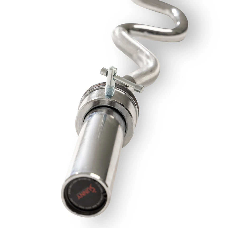 Sunny Health & Fitness 48” Super Curl Olympic Barbell Bar - SF-OB03-48 Foto 2 de 4