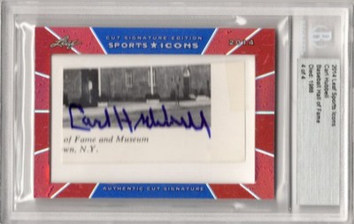 2014 Leaf Sports Icons Carl Hubbell Cut Auto 4/4 BGS Giants Baseball HOF