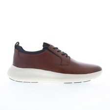 Rockport Jonston RMJONSTON Mens Brown Leather Lifestyle Sneakers Shoes