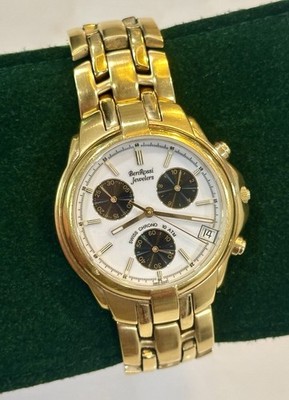 Ben Rossi Jewelers Belair Swiss Quartz Chronograph Gold-Tone 38mm Wristwatch