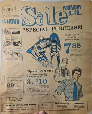 #ad Vintage 1976 Sears Newspaper Sales Insert – Complete 20 Pages $36.95