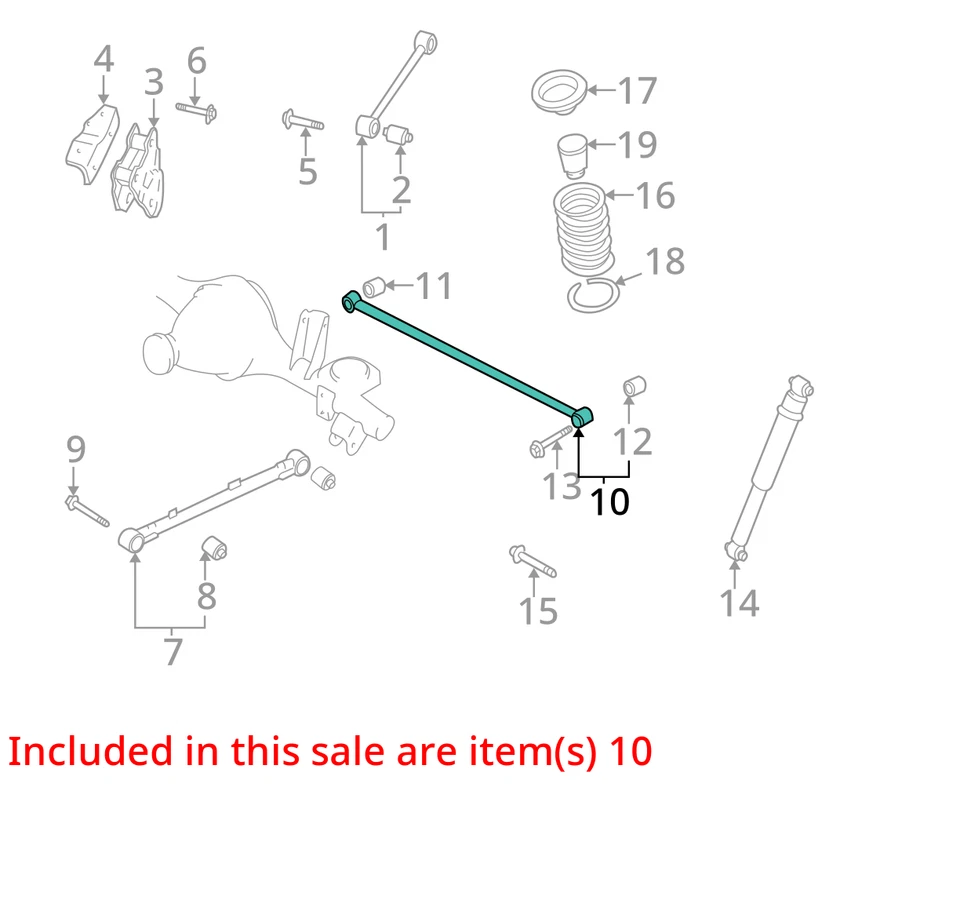 Brazo de control inferior trasero usado para: Nissan Pathfinder 2002 transversal R Foto 3 de 4