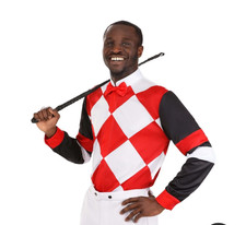 Men’s Classic Jockey Shirt Race Fancy Dress Jockey Outfit - Halloween Costumes