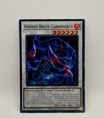 #ad Horned Brute Carnovorus DOOD EN098 Super Rare 1st Ed. Holo NM M $0.99