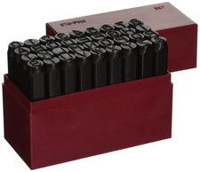 3/8 CHARACTER WIDTH NUMBER LETTER STAMP SET 0-9 AND A-Z 8016-0005