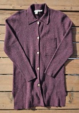 Vintage Eddie Bauer Wool Knit Sweater Dress Skirt Shirt Womens Large Purple