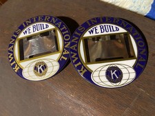Kiwanis International Name Badge Button - We Build Fraternal Service Club