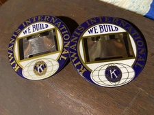 Kiwanis International Name Badge Button - We Build Fraternal Service Club
