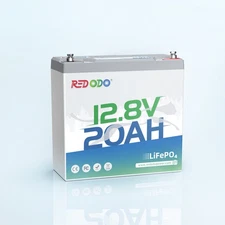 Redodo 12V 20Ah Fishfinder LiFePO4 Battery for Ice Fishing, Marine, Camping-USED