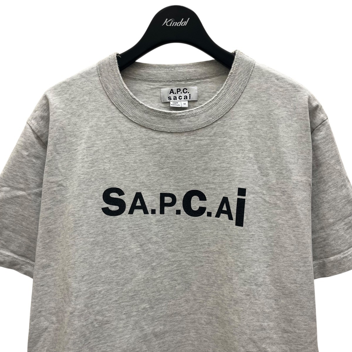[Used] A. P. C. ×sacai Side zip short sleeve Tshirt Gray Size: M [140725] (Apace