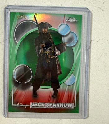 Topps 2026 Topps Chrome Disney Pirates of the Caribbean Jack Sparrow #14 /99
