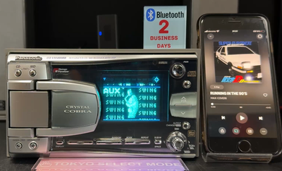 Panasonic CQ-VX5000BB 2DIN Car Audio CD MD Player Added Bluetooth