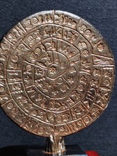 Phaistos disc sculpture museum reproduction - Palace of Knossos - Minoan period