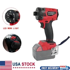 Brushless Cordless Impact Driver,for Milwaukee 18V Battery,1/4" Compact,4 Speed