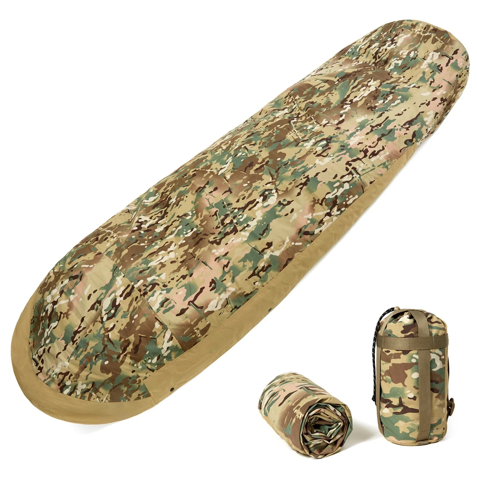 US Military Bivy Cover Waterproof Sleeping Bag Shell + Stuff Sack Modular System