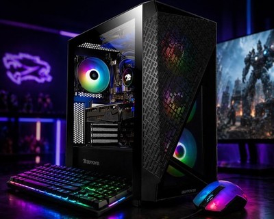 ARGB Gaming PC Desktop R5 5500 32GB RAM 1TB SSD RTX 5060 Win11 WIFI Custom build