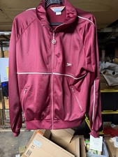 Maroon Speedo Vintage Zip Down Warm Up Track Jacket New With Tags