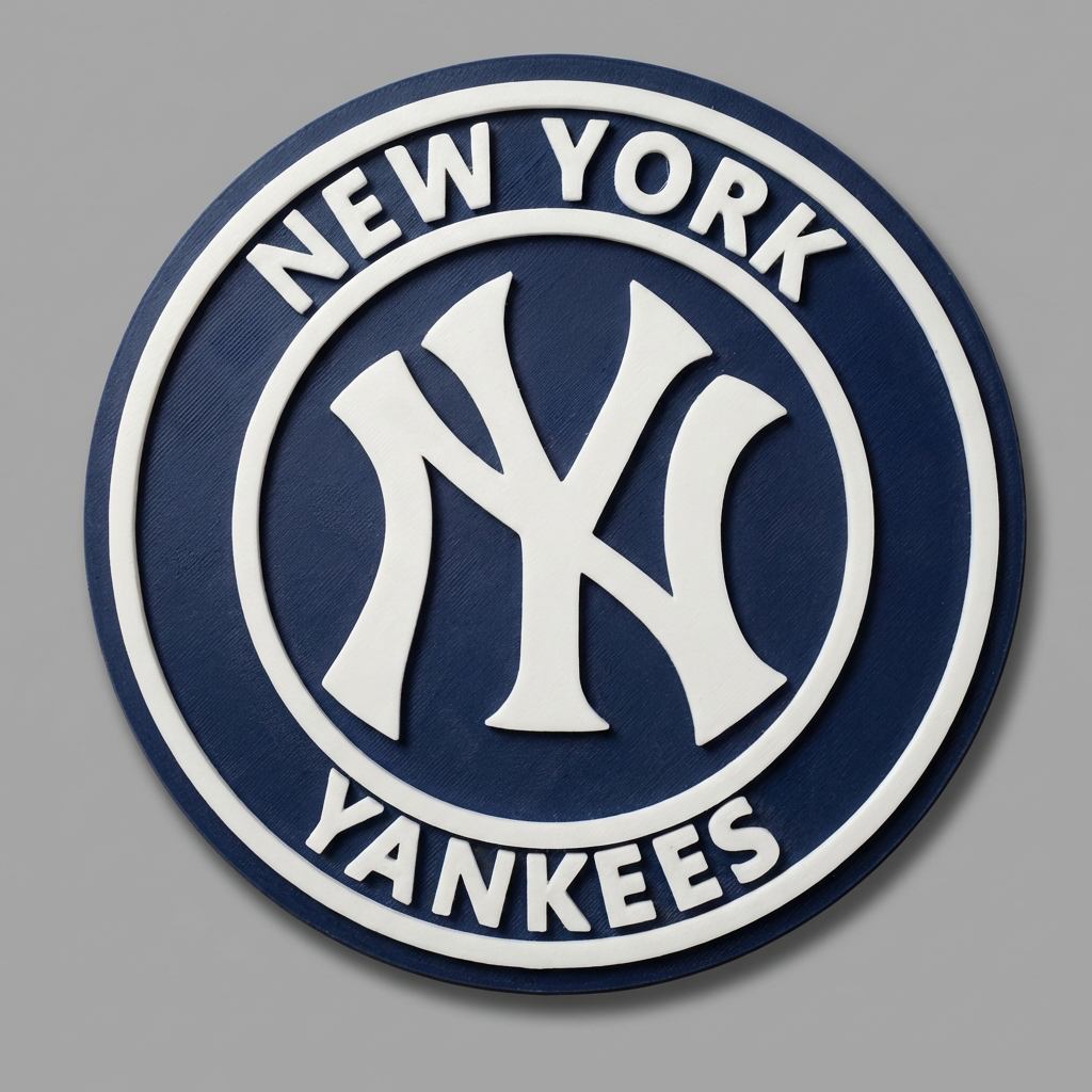 New York Yankees 3D Wall Sign MLB Baseball Decor Yankees Fan Gift Man ...