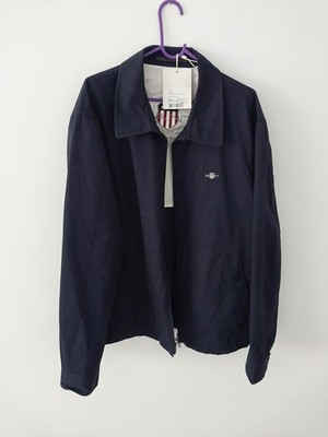 GANT Windcheater Jacke Herren Baumwolle Navy Blue Neu mit Etikett Gr. L