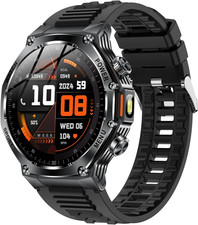 Sports Smartwatch for Men with Flashlight, Bluetooth Calling, 1.8  round Display