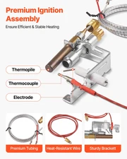 VEVOR Gas Pilot Assembly, OE 103779-01, PP231, NG8218 Fireplace Natural Gas Igni