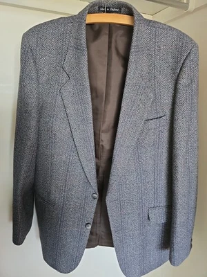 Chatsworth Vintage Harris Tweed Wool Jacket Grey Regular 42 Chest Immaculate Con - Image 1 of 2