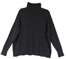 NEW, Nordstrom Turtleneck Cashmere Boxy Sweater in Black Size XS #S7477
