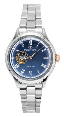 Orient Star Blue Grey Dial Stainless Steel Women's Ladies Watch RE-ND0022L