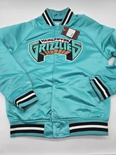 New Vancouver Grizzlies Mitchell & Ness Light Satin Blue Snap Jacket Youth Large
