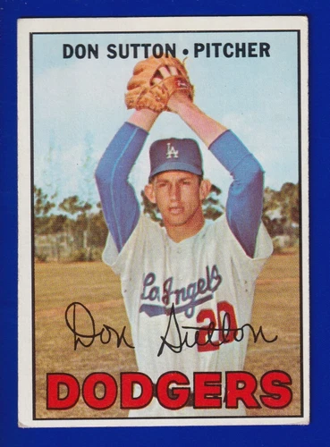 DON SUTTON dodgers 1967 TOPPS #445 VG-EX NO CREASES