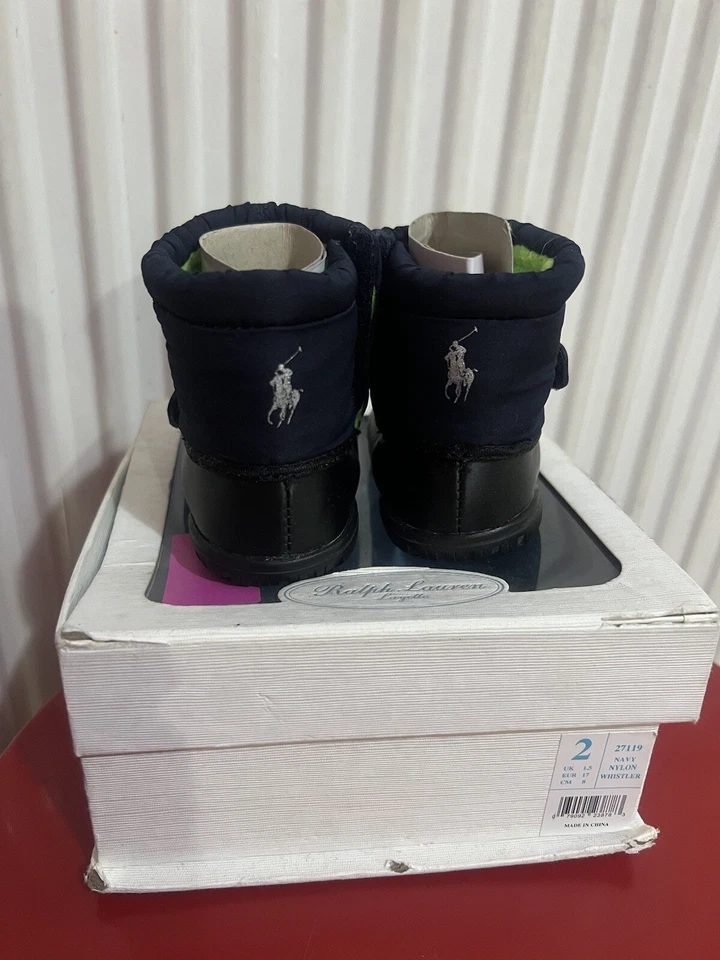Ralph Lauren Botas de Nieve Azul Marino Zapatos Talla 1.5 UK, 2 US NUEVAS EN CAJA Foto 2 de 4