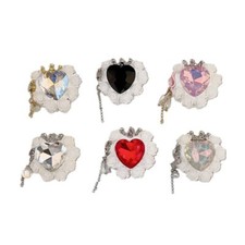 UK 3x DIY Crystal Rose Decor Beads Tassel Tasseled Accessories Pendant for Craft